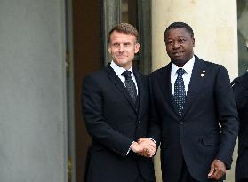 Macron Welcomes President Of The Council Of The Togolese Republic Faure Gnassingbe - Paris