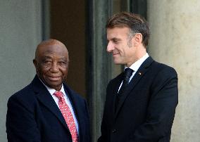 Macron Welcomes President Republic Of Liberia Joseph Boakai - Paris