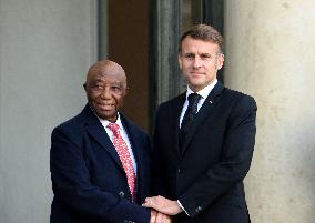 Macron Welcomes President Republic Of Liberia Joseph Boakai - Paris