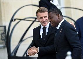 Macron Welcomes President Of The Council Of The Togolese Republic Faure Gnassingbe - Paris