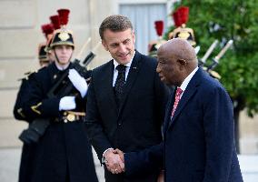 Macron Welcomes President Republic Of Liberia Joseph Boakai - Paris