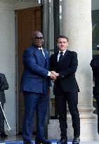 Macron Welcomes President Of The Democratic Republic Of Congo Felix Tshisekedi - Paris