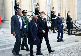 Macron Welcomes President Republic Of Liberia Joseph Boakai - Paris