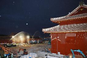 Fire drill at Okinawa's Shuri Castle