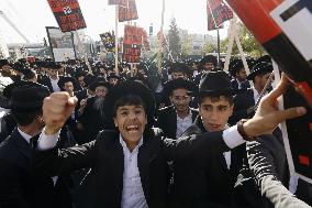 Protest over military conscription in Jerusalem