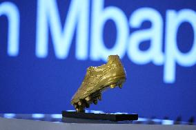 Kylian Mbappe Receives Golden Boot Award - Madrid