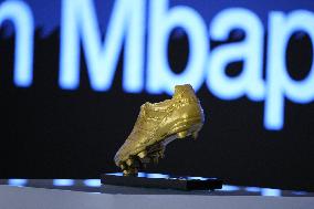 Kylian Mbappe Receives Golden Boot Award - Madrid