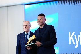 Kylian Mbappe Receives Golden Boot Award - Madrid