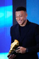 Kylian Mbappe Receives Golden Boot Award - Madrid
