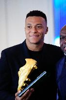 Kylian Mbappe Receives Golden Boot Award - Madrid
