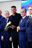 Kylian Mbappe Receives Golden Boot Award - Madrid