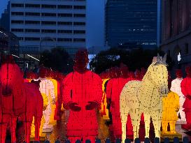 Lanterns in Shape of Terracotta Warriors - Perth