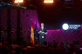King Felipe attends the first Ibero-American Future Congress - Madrid