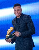 Kylian Mbappe Receives Golden Boot Award - Madrid
