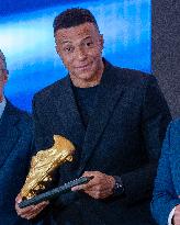 Kylian Mbappe Receives Golden Boot Award - Madrid