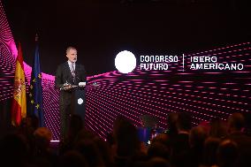 King Felipe attends the first Ibero-American Future Congress - Madrid