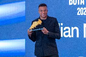 Kylian Mbappe Receives Golden Boot Award - Madrid