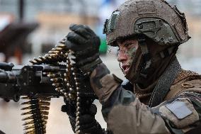 Military Exercise in The Little Town of Calvi - Corsica