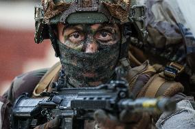 Military Exercise in The Little Town of Calvi - Corsica