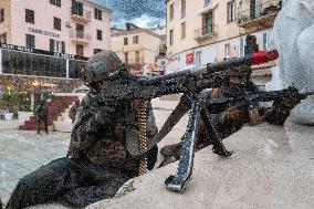 Military Exercise in The Little Town of Calvi - Corsica