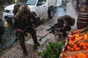 Military Exercise in The Little Town of Calvi - Corsica