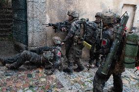 Military Exercise in The Little Town of Calvi - Corsica