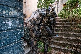 Military Exercise in The Little Town of Calvi - Corsica