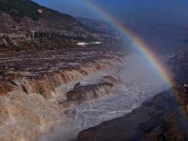 Hukou Waterfall Rainbow Landscape in Linfen