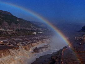 Hukou Waterfall Rainbow Landscape in Linfen
