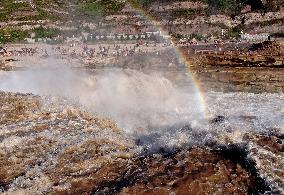 Hukou Waterfall Rainbow Landscape in Linfen