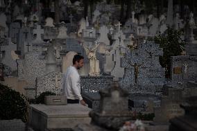 All Saints Day at the Almudena Cemetery - Spain