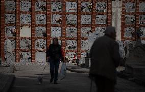 All Saints Day at the Almudena Cemetery - Spain
