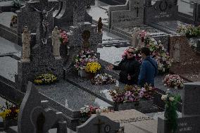 All Saints Day at the Almudena Cemetery - Spain