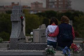 All Saints Day at the Almudena Cemetery - Spain