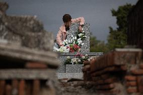 All Saints Day at the Almudena Cemetery - Spain