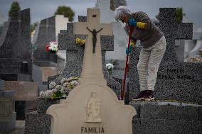 All Saints Day at the Almudena Cemetery - Spain