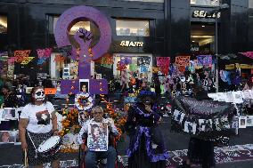 Relatives Demand Justice For The Feminicide Victims - Mexico City