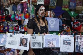 Relatives Demand Justice For The Feminicide Victims - Mexico City