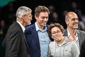 Farewell ceremony for Nicolas Mahut at Rolex Paris Masters 2025 in Paris FA