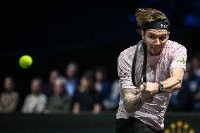 Felix Auger-Aliassime vs Alexander Bublik at Rolex Paris Masters 2025 in Paris FA