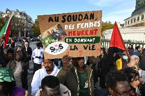 Protest Against Sudan War - Paris