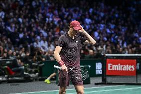 Jannik Sinner vs Alexander Zverev at Rolex Paris Masters 2025 in Paris FA