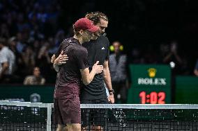 Jannik Sinner vs Alexander Zverev at Rolex Paris Masters 2025 in Paris FA