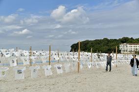 T-shirt art exhibition in western Japan