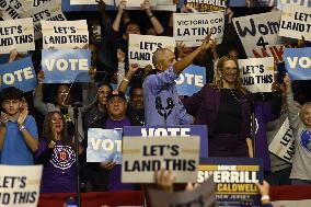 Former US President Barack Obama Attends Mike Sherrill Rally in Newark, NJ