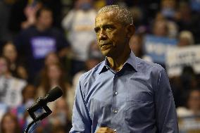 Former US President Barack Obama Attends Mike Sherrill Rally in Newark, NJ
