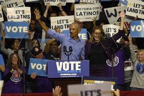 Former US President Barack Obama Attends Mike Sherrill Rally in Newark, NJ