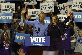Former US President Barack Obama Attends Mike Sherrill Rally in Newark, NJ
