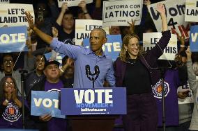 Former US President Barack Obama Attends Mike Sherrill Rally in Newark, NJ