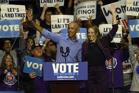 Former US President Barack Obama Attends Mike Sherrill Rally in Newark, NJ